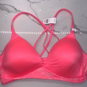 NWT Aerie Hot Pink Wireless Bra 36D